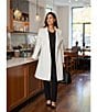 Donna Karan DKNY by Donna Karan Shawl Collar One Button Wool Blend Coat, Color:Pearl - Image 5