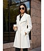 Donna Karan DKNY by Donna Karan Shawl Collar One Button Wool Blend Coat, Color:Pearl - Image 6