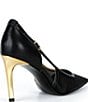Donna Karan Silvana Mesh Pointed Toe Buckle Strap Pumps - Image 2