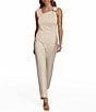 Color:Cream - Image 3 - Sleeveless Asymmetrical Ruched Top