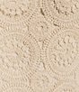 Color:Sand - Image 3 - Sleeveless Boat Neck Crochet Lace Dress