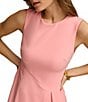 Color:Tourmaline - Image 6 - Sleeveless Crew Neck Asymmetrical Hem Skirt Dress