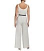 Donna Karan Sleeveless Square Neck Belted Jumpsuit, Color:Cream - Image 2