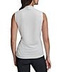 Donna Karan Sleeveless Wrap Front Hardware Blouse, Color:Cream - Image 2