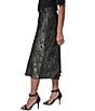 Donna Karan Soft Foil Midi Length A-Line Skirt - Image 3