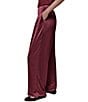 Donna Karan Solid Crinkle Knit Pleated Waist Wide Leg Pull-On Pants - Image 3