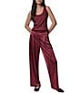 Donna Karan Solid Crinkle Knit Pleated Waist Wide Leg Pull-On Pants - Image 4