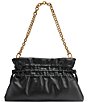 Donna Karan Southold Slouchy Drawstring Leather Shoulder Clutch Bag - Image 2