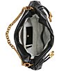 Donna Karan Southold Slouchy Drawstring Leather Shoulder Clutch Bag - Image 3