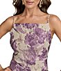 Donna Karan Square Neck Brocade Sleeveless Sheath Midi Dress, Color:Wisteria Multi - Image 5
