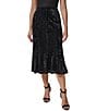 Donna Karan Stretch Velvet Mid Length Trumpet Coordinating Skirt - Image 1