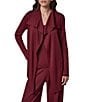 Donna Karan Sweater Banded Collar Long Sleeve Front Wrap Open Front Cardigan - Image 1