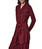 Donna Karan Sweater Banded Collar Long Sleeve Front Wrap Open Front Cardigan - Image 3
