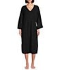 DKNY by Donna Karan Sweater Knit 3/4 Sleeves V-Neck Caftan - Image 6