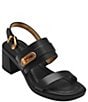 Color:Black - Image 1 - Taline Leather Slingback Sandals