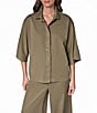 Donna Karan The Bali Dolman Denim Button Front Shirt - Image 1