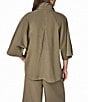 Donna Karan The Bali Dolman Denim Button Front Shirt - Image 2
