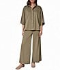 Donna Karan The Bali Dolman Denim Button Front Shirt - Image 3