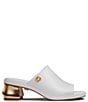 Color:Bright White - Image 2 - Tinley Leather Slide Sandals