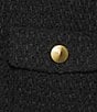 Donna Karan Tweed Notch Collar Long Sleeve Open Front Jacket - Image 4