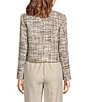Donna Karan Tweed Round Neck Open Front Jacket, Color:Weathered Sage Multi - Image 2