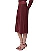 Donna Karan Twill Mix Media Below Knee Length Wrap A-Line Skirt - Image 3