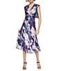 Donna Karan Twist Front A-Line Midi Dress - Image 1