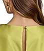 Donna Karan V-Neck Floral Print A-Line Dress, Color:Summer Citron - Image 5