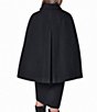 Donna Karan Wool Blend Point Collar Button Front Cape Coat - Image 2