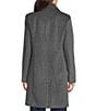 Donna Karan Wool Cashmere Blend Notch Collar Button Front Reefer Coat, Color:Medium Grey - Image 3