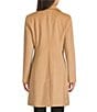 Donna Karan Wool Cashmere Blend Notch Collar Button Front Reefer Coat, Color:Camel - Image 2