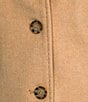 Donna Karan Wool Cashmere Blend Notch Collar Button Front Reefer Coat, Color:Camel - Image 5