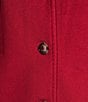 Donna Karan Wool Cashmere Blend Notch Collar Button Front Reefer Coat, Color:Red - Image 5