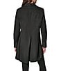 Donna Karan Woven Button Front Collared Long Sleeve High-Low A-line Tunic - Image 5