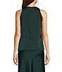 Donna Karan Woven Charmeuse High Neck Sleeveless Blouse - Image 2
