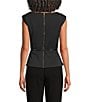 Donna Karan Woven Crepe Square Neck Sleeveless Blouse - Image 2