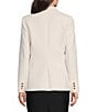 Donna Karan Woven Notch Lapel Long Sleeve Button Front Coordinating Blazer, Color:Cream - Image 2