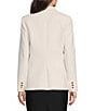 Color:Cream - Image 2 - Woven Notch Lapel Long Sleeve Button Front Coordinating Blazer