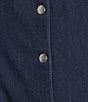 Donna Morgan Denim Button Front Mini Dress - Image 3