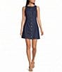 Donna Morgan Denim Button Front Mini Dress - Image 1