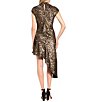 Donna Morgan Metallic Asymmetrical Print Midi - Image 2