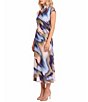 Donna Morgan Printed Mock Neck Midi Dress - Image 3