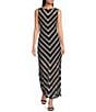 Donna Morgan Striped Crochet Maxi Dress - Image 1