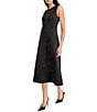 Donna Morgan Suede Crew Neck Sleeveless Midi Dress - Image 3