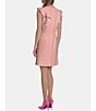 Color:Shell Pink - Image 3 - V-Neck Sleeveless Ruffle Shoulder Mini Dress