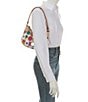 Color:White - Image 4 - Art Deco Luna Shoulder Hobo Bag
