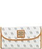 Dooney & Bourke Blakely Collection Signature Logo Continental Contrast Trim Clutch Wallet - Image 1