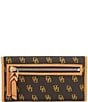 Color:Brown - Image 2 - Blakely Collection Signature Logo Continental Clutch Wallet