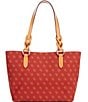 Color:Red - Image 2 - Blakely Collection Small Signature Logo Tammy Magnetic Snap Tote Bag