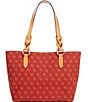 Dooney & Bourke Blakely Collection Small Signature Logo Tammy Magnetic Snap Tote Bag, Color:Red - Image 2